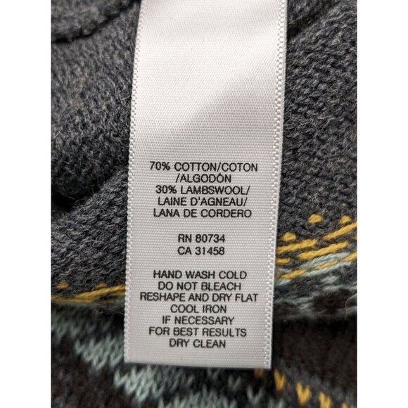 BCBG Fair Isle Knit Fair Isle Sweater Tunic Dress M Nordic Knit Y2K Cozy Scandi - Picture 9 of 10